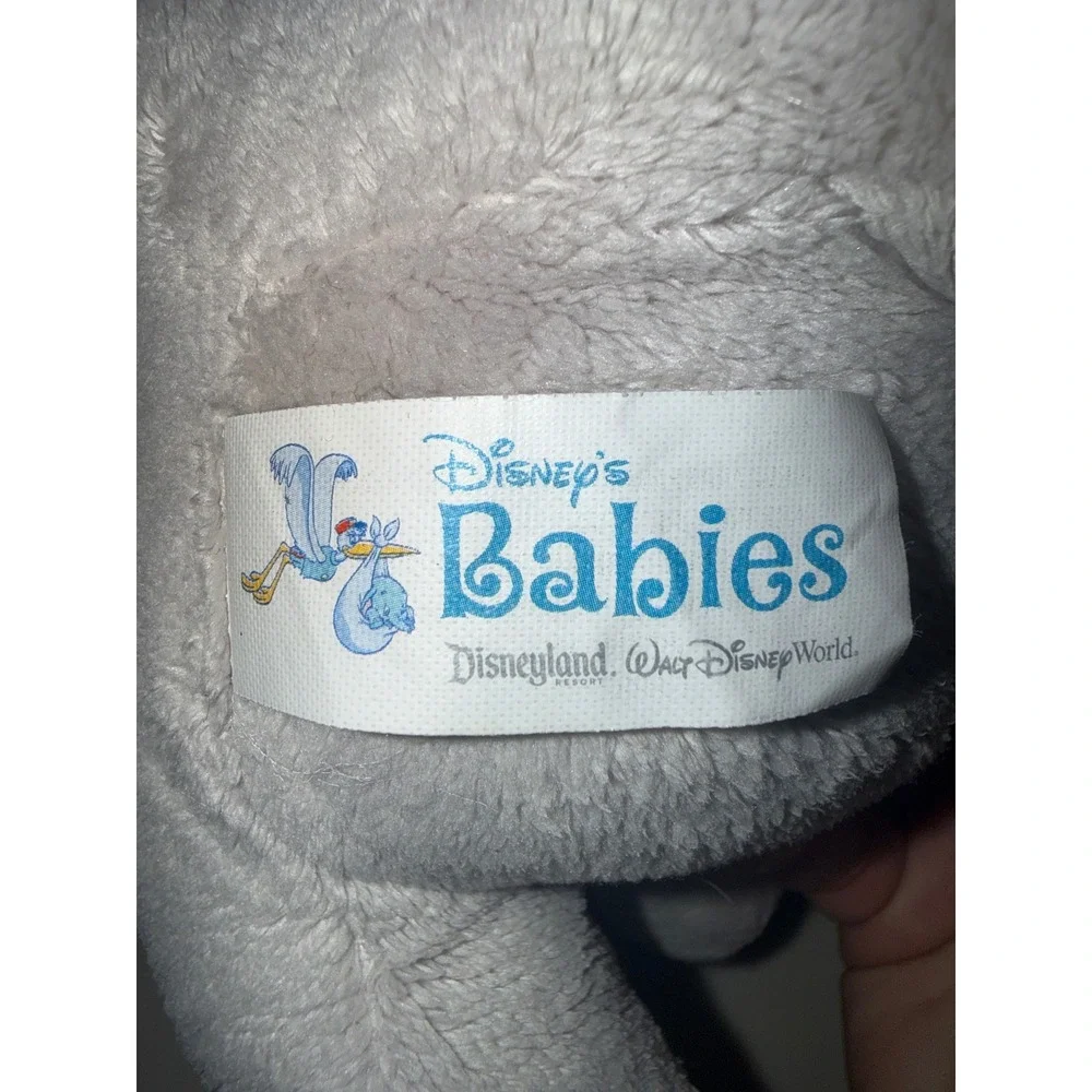 Disney Parks Babies Dumbo Plush Elephant Grey Pink Ears 10 Inch Stuffed Animal